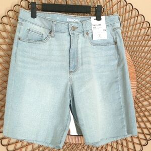 NWT! Sonoma Bermuda Denim Shorts Lightwash Size 10